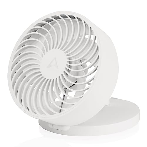 ARCTIC Summair Plus - Zusammenklappbarer Tischventilator mit integriertem Akku, USB-C Anschluss (inkl. USB-A Ladekabel), Stufenlos regulierbare 600-3300 rpm - Weiß von ARCTIC