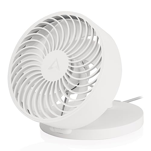 ARCTIC Summair - Zusammenklappbarer USB Tischventilator, USB-A Anschluss, 120 mm Anschlusskabel, Stufenlos regulierbare 600-2800 rpm - Weiß von ARCTIC