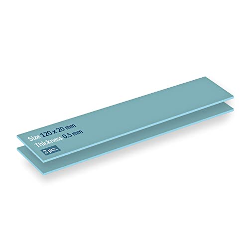 ARCTIC TP-2 (APT2560): Wärmeleitpad, Economic Thermal Pad, 120 x 20 x 0,5 mm (2 Stück) - Exzellente Wärmeleitung, geringe Härte, idealer Gap-Filler, einfache Installation, sichere Handhabung - Blau von ARCTIC