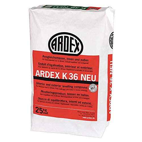 ARDEX K36 NEU Ausgleichsmasse 25 kg - Zum Spachteln, Ausgleichen und Nivellieren im Außen- und Innenbereich von Ardex