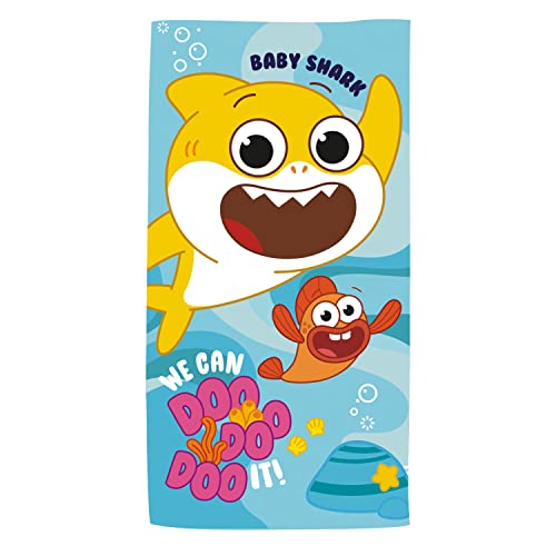 ARDITEX Badetuch oder Strandtuch 70 x 140 cm – Baby Shark von ARDITEX