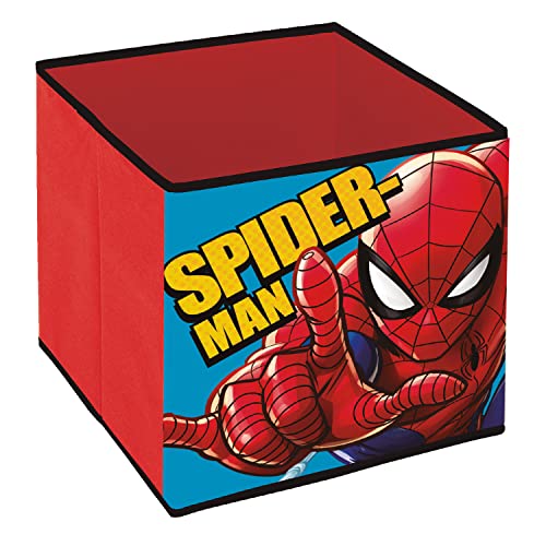 ARDITEX - Faltbare Aufbewahrungsbox Spiderman von Marvel - 31x31x31cm - Zum Verstauen von Spielzeug, Kleidung und Zubehör von ARDITEX