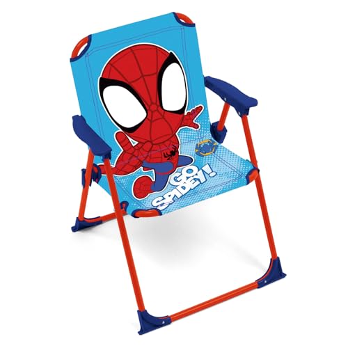 ARDITEX Marvel Spiderman Go Spidey Klappstuhl mit Armlehnen, 38 x 32 x 53 cm, geeignet für Garten, Camping, Strand oder Berge, ideal für Jungen und Mädchen. von ARDITEX