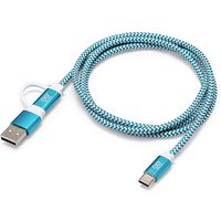 Arduino TPX00094 USB-C® Kabel Arduino [1x USB-C® - 2x USB-C®, USB-A] 1 m Weiß, Türkis von ARDUINO