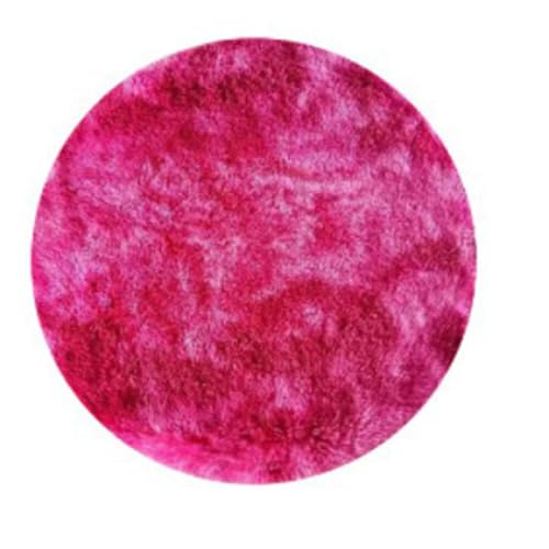 ARE RUG Hochflor Teppich Rund Wohnzimmer Modern Bettvorleger High-Pile Carpet rutschfest Waschbar Kunstpelz Weicher Shaggy Teppich, für Schlafzimmer Kinderzimmer (Rouge Red,60 * 60cm) von ARE RUG