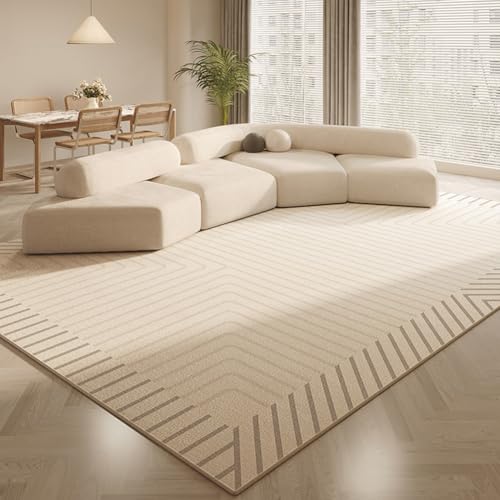 ARE RUG Wohnzimmer Teppich, Moderner Schlafzimmer angenehm weich Kurzflor Teppich mit Anti-Rutsch-Rücken Unifarbendes Design pflegeleicht waschbar Mädchen Schlafzimmer und Kinderzimmer (M,120×200cm) von ARE RUG