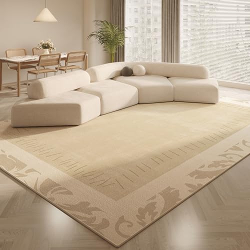 ARE RUG Wohnzimmer Teppich, Moderner Schlafzimmer angenehm weich Kurzflor Teppich mit Anti-Rutsch-Rücken Unifarbendes Design pflegeleicht waschbar Mädchen Schlafzimmer und Kinderzimmer (C,200×300cm) von ARE RUG