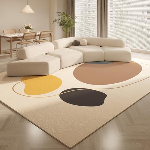 ARE RUG Wohnzimmer Teppich, Moderner Schlafzimmer angenehm weich Kurzflor Teppich mit Anti-Rutsch-Rücken Unifarbendes Design pflegeleicht waschbar Mädchen Schlafzimmer und Kinderzimmer (Q,180×280cm) von ARE RUG
