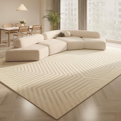 ARE RUG Wohnzimmer Teppich, Moderner Schlafzimmer angenehm weich Kurzflor Teppich mit Anti-Rutsch-Rücken Unifarbendes Design pflegeleicht waschbar Mädchen Schlafzimmer und Kinderzimmer (K,180×220cm) von ARE RUG