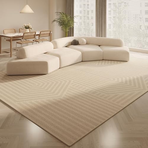ARE RUG Wohnzimmer Teppich, Moderner Schlafzimmer angenehm weich Kurzflor Teppich mit Anti-Rutsch-Rücken Unifarbendes Design pflegeleicht waschbar Mädchen Schlafzimmer und Kinderzimmer (L,180×220cm) von ARE RUG