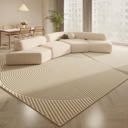 ARE RUG Wohnzimmer Teppich, Moderner Schlafzimmer angenehm weich Kurzflor Teppich mit Anti-Rutsch-Rücken Unifarbendes Design pflegeleicht waschbar Mädchen Schlafzimmer und Kinderzimmer (B,160×210cm) von ARE RUG