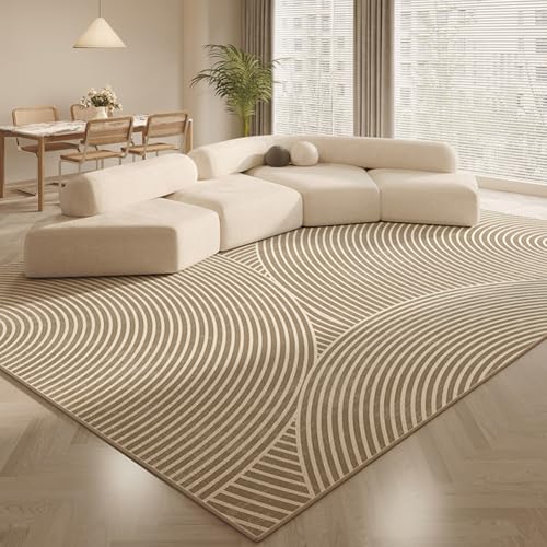 ARE RUG Wohnzimmer Teppich, Moderner Schlafzimmer angenehm weich Kurzflor Teppich mit Anti-Rutsch-Rücken Unifarbendes Design pflegeleicht waschbar Mädchen Schlafzimmer und Kinderzimmer (P,160×210cm) von ARE RUG