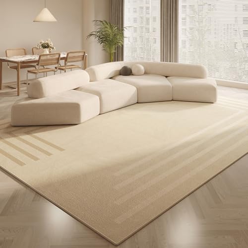 ARE RUG Wohnzimmer Teppich, Moderner Schlafzimmer angenehm weich Kurzflor Teppich mit Anti-Rutsch-Rücken Unifarbendes Design pflegeleicht waschbar Mädchen Schlafzimmer und Kinderzimmer (F,160×210cm) von ARE RUG