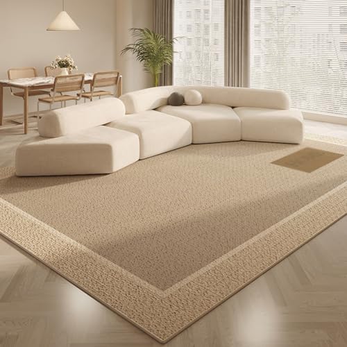 ARE RUG Wohnzimmer Teppich, Moderner Schlafzimmer angenehm weich Kurzflor Teppich mit Anti-Rutsch-Rücken Unifarbendes Design pflegeleicht waschbar Mädchen Schlafzimmer und Kinderzimmer (E,120×200cm) von ARE RUG