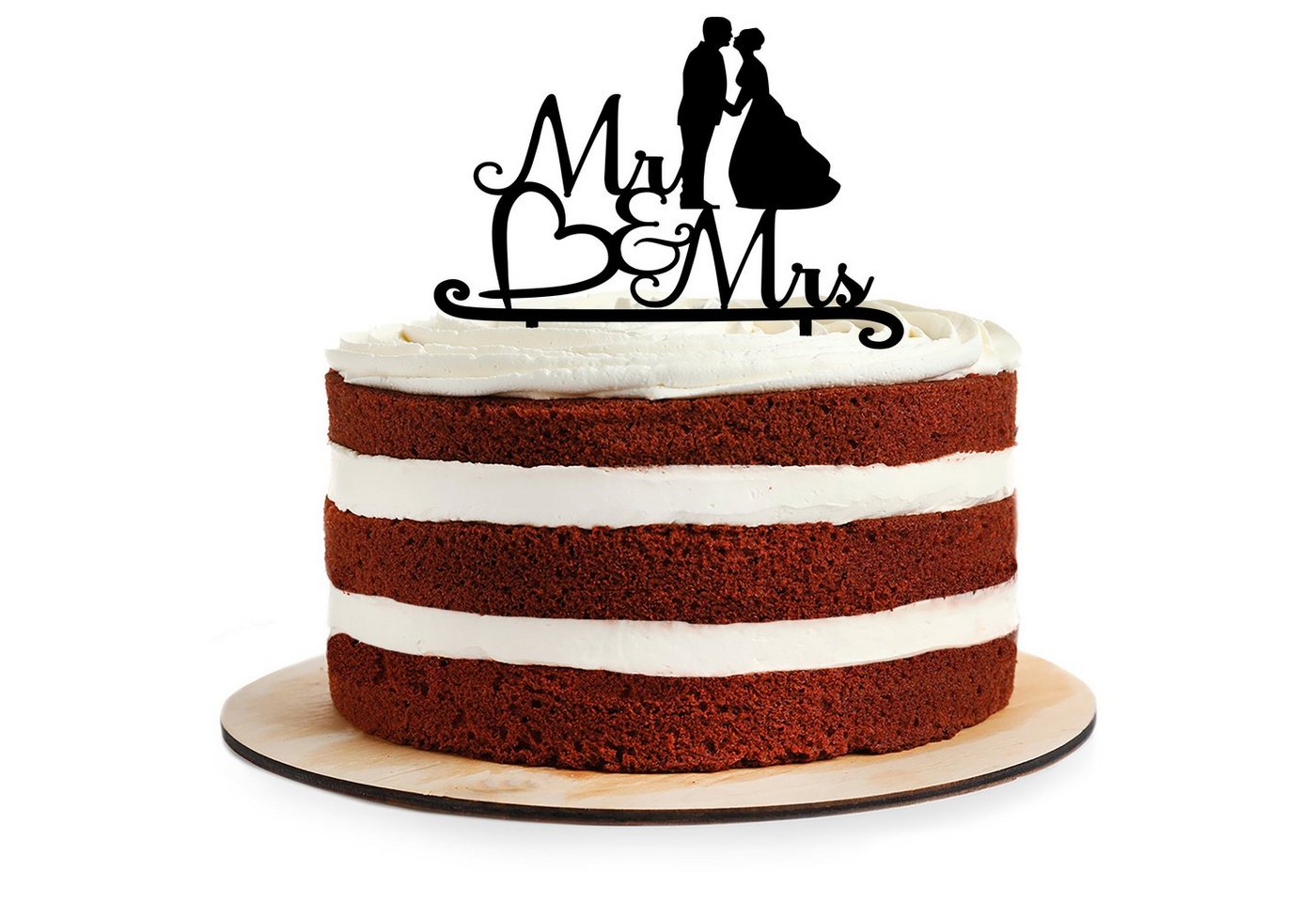 AREA17 Tortenstecker Cake Topper aus Acryl zur Hochzeit, Mr & Mrs, (Kuchendeko Tortenstecker, verschiedene Farben, Kuchendekoration und Tortenschmuck), 100% Made in Germany von AREA17