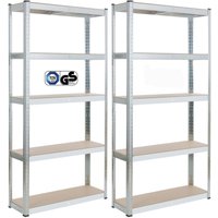 2er set Schwerlastregal 875 kg Kellerregal Lagerregal Steckregal 180 x 90 x 40 cm Regal - Arebos von AREBOS