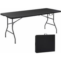 Buffettisch klappbar 182 x 74 x 74 cm Campingtisch Partytisch Klapptisch Gartentisch für Garten Terrasse und Balkon zusammenklappbar 8 Personen Ink. von AREBOS