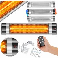 AREBOS 2.500 W Infrarot Heizstrahler mit Fernbedienung 3 Heizstufen inkl. Montagematerial Wärmestrahler Terrassenstrahler Terrassenheizer AREBOS 2.500 W Infrarot Heizstrahler mit Fernbedienung 3 Heizstufen inkl. Montagematerial Wärmestrahler Terrassenstrahler Terrassenheizer von AREBOS