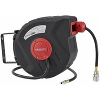 Arebos - Druckluftschlauch Automatik Aufroller Schlauchtrommel Trommel 10 m - Schwarz / Rot von AREBOS