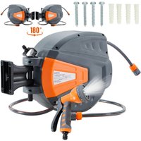 AREBOS Gartenschlauchaufroller Gartenschlauch Wasserschlauch Schlauch Orange 15 m von AREBOS