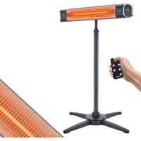 AREBOS Infrarot Heizstrahler 2000 W mit Fernbedienung mit Kreuzstativ Höhenverstellbar 60° Neigungswinkel Schwenkbar 2 Heizstufen inkl. AREBOS Infrarot Heizstrahler 2000 W mit Fernbedienung mit Kreuzstativ Höhenverstellbar 60° Neigungswinkel Schwenkbar 2 Heizstufen inkl. von AREBOS