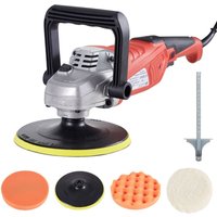 Mehrzweck Exzenter Auto Poliermaschine Autolack Schleifer Set 2100W - rot - Arebos von AREBOS