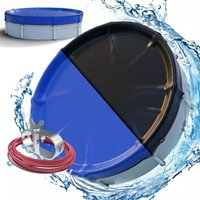 AREBOS Poolabdeckung rund Ø 560 cm (für 460 - 500 cm Becken) 2in1 Poolplane aus PE von AREBOS