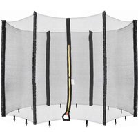 AREBOS Sicherheitsnetz Trampolin Ø 305 cm 6 Stangen Ersatznetz Fangnetz UV-beständig wetterfest engmaschig verschließbar von AREBOS