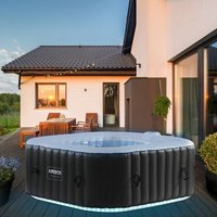 AREBOS Whirlpool 154 x 154 cm mit LED-Beleuchtung aufblasbar quadratisch In- & Outdoor 4 Personen 100 Massagedüsen mit Heizung 600 L Inkl. Abdeckung AREBOS Whirlpool 154 x 154 cm mit LED-Beleuchtung aufblasbar quadratisch In- & Outdoor 4 Personen 100 Massagedüsen mit Heizung 600 L Inkl. Abdeckung von AREBOS