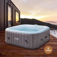 AREBOS Whirlpool Aufblasbar In- & Outdoor 185x185 cm 6 Personen 130 Massagedüsen mit Heizung 910 Liter Inkl. Abdeckung Bubble Spa & Wellness Massage AREBOS Whirlpool Aufblasbar In- & Outdoor 185x185 cm 6 Personen 130 Massagedüsen mit Heizung 910 Liter Inkl. Abdeckung Bubble Spa & Wellness Massage von AREBOS