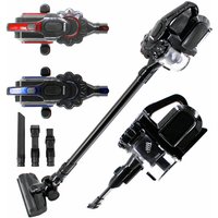 Akku Staubsauger 2 in 1 Hand und Bodenstaubsauger 2 leistungsstarke Saugmodi Beutellos Kabellos bis zu 55 Minuten mit Wandladestation Schwarz - Arebos von AREBOS