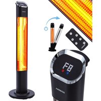 Arebos - 2000 w Stand Heizstrahler Infrarot 24 Stunden Timer mit Fernbedienung von AREBOS