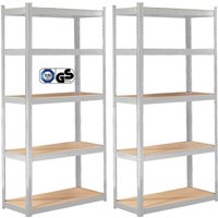 Arebos - 2er set Schwerlastregal 180 x 90 x 40 cm 875 kg Kellerregal Steckregal verzinkt Arebos - 2er set Schwerlastregal 180 x 90 x 40 cm 875 kg Kellerregal Steckregal verzinkt von AREBOS