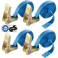 Arebos - 4x Spanngurte Zurrgurte mit Rasche Ratschenspanngurte 6 m 800 kg 25 mm Arebos - 4x Spanngurte Zurrgurte mit Rasche Ratschenspanngurte 6 m 800 kg 25 mm von AREBOS