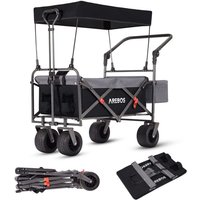 Arebos - Bollerwagen faltbar mit Dach Luxus Handwagen Faltwagen Transportwagen xxl Tasche klappbar bis 100 kg Gerätewagen 360° Vorderräder Inklusive Arebos - Bollerwagen faltbar mit Dach Luxus Handwagen Faltwagen Transportwagen xxl Tasche klappbar bis 100 kg Gerätewagen 360° Vorderräder Inklusive von AREBOS