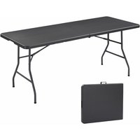 Buffettisch klappbar 182 x 74 x 74 cm Campingtisch Partytisch Klapptisch Gartentisch für Garten Terrasse und Balkon zusammenklappbar 8 Personen Ink. von AREBOS