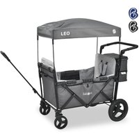 Arebos - FableKids Bollerwagen Leo X2Plus mit Dach 2 Sitzplätze Faltbarer Transportwagen XXL-Hecktasche 5-Punkt-Gurt 360° Offroad Räder Fußbremse Arebos - FableKids Bollerwagen Leo X2Plus mit Dach 2 Sitzplätze Faltbarer Transportwagen XXL-Hecktasche 5-Punkt-Gurt 360° Offroad Räder Fußbremse von AREBOS