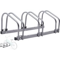 Fahrradständer für 3 Fahrräder Mehrfachständer mit 21cm Radabstand Fahrradhalter für 35-60 mm Reifenbreite Radständer 70 x 30 x 26 cm Boden- oder von AREBOS