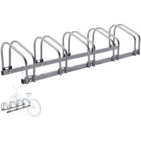 Arebos - Fahrradständer für 5 Fahrräder Mehrfachständer mit 21cm Radabstand Fahrradhalter für 35-60 mm Reifenbreite Radständer 130 x 30 x 26 cm von AREBOS