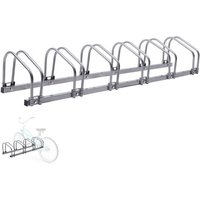 Arebos - Fahrradständer Aufstellständer Radständer Fahrradhalter 160 x 30 x 26 cm Silber für 35-60 mm Reifenbreite von AREBOS