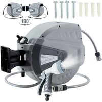 Arebos - Gartenschlauchaufroller Gartenschlauch Wasserschlauch Schlauch Grau 15 m von AREBOS