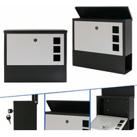Moderner Design Briefkasten Wandbriefkasten Postkasten - Weiß - Arebos von AREBOS