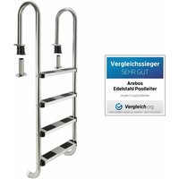 Arebos - Poolleiter Edelstahl Einbau-Leiter Schwimmbad Einstiegsleiter 4 Stufen Arebos - Poolleiter Edelstahl Einbau-Leiter Schwimmbad Einstiegsleiter 4 Stufen von AREBOS