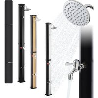 Arebos - Solardusche in Schwarz 35 Liter Tank 216 cm Höhe mit integriertem Thermometer rundem Duschkopf Fußdusche und Gartenschlauch Anschluss Arebos - Solardusche in Schwarz 35 Liter Tank 216 cm Höhe mit integriertem Thermometer rundem Duschkopf Fußdusche und Gartenschlauch Anschluss von AREBOS