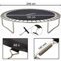 Arebos - Sprungmatte ø 195 cm für Trampoline mit ø 244 cm 140 mm Federn 48 Ösen Arebos - Sprungmatte ø 195 cm für Trampoline mit ø 244 cm 140 mm Federn 48 Ösen von AREBOS