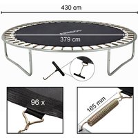 Arebos - Trampolin Sprungmatte Durchmesser 379 cm für Trampoline mit Durchmesser 430 cm, 96 Ösen und 165 mm Federlänge Sprungtuch 150 kg belastbar von AREBOS