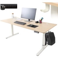 Arebos - höhenverstellbarer Schreibtisch elektrisch 160 x 80 cm mit Memory Funktion von AREBOS