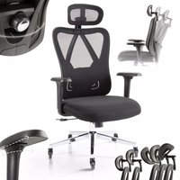 Bürostuhl Ergonomisch Schreibtischstuhl mit Verstellbarer Kopfstütze - Arebos Bürostuhl Ergonomisch Schreibtischstuhl mit Verstellbarer Kopfstütze - Arebos von AREBOS