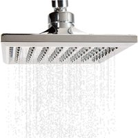 Eckiger Duschkopf für Solarduschen Duschbrause Regendusche Duschkopf groß Shower Head - silber - Arebos von AREBOS