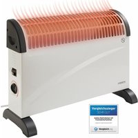 Konvektor 2000 Watt 3 Heizstufen Regelbares Thermostat Energiesparend einsetzbar als Standgerät Heizgerät mit Frostschutzfunktion Weiß - weiß - Arebos von AREBOS